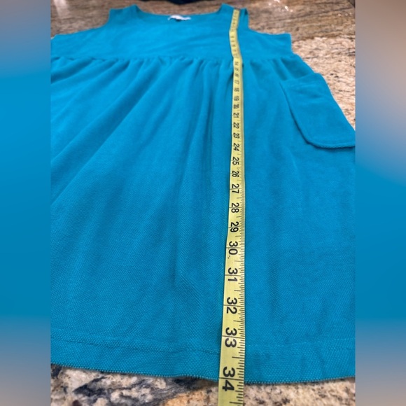 NWT Coral Bay Terry Swimsuit Beach Cover-Up  Turquoise Women's Size Large - Picture 6 of 6